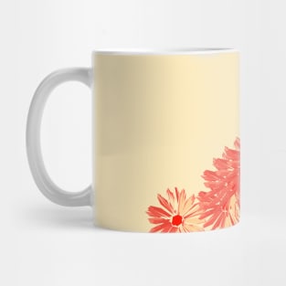 Daisy flower red and pink cute Mug